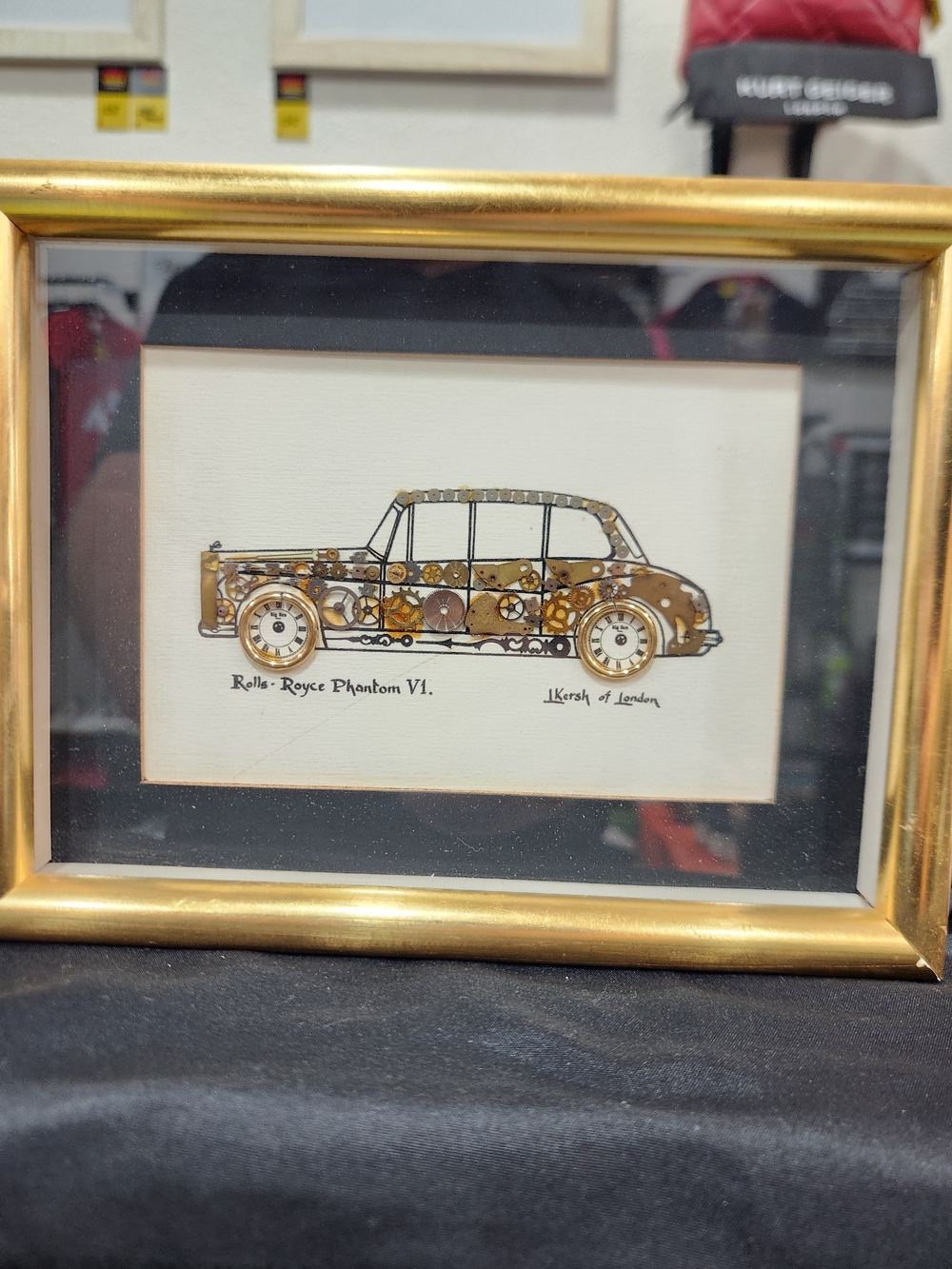 1975 L Kersh Of London Rolls-Royce Phantom V1 Art Made Of Watch Parts W/ COA